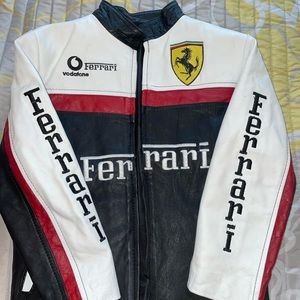 ferrari racing leather jacket